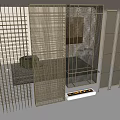 Industrial LOFT partition metal screen partition 3d model