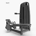 Black Strength Training Fitness Machine with Adjustable Seat Backrest and Footplate for Leg Workout