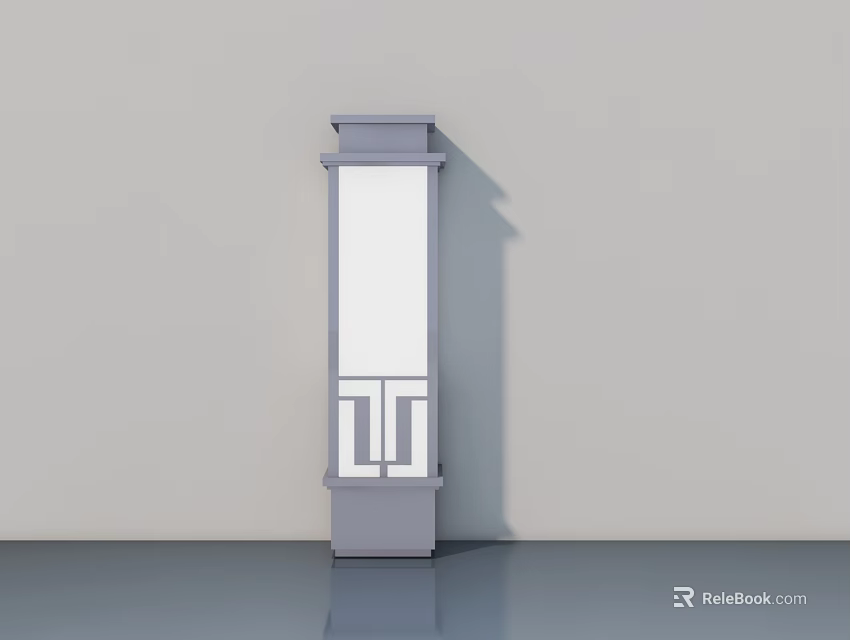 Modern Minimalist Hinged Door With Simple Frame And Panel Design For Interior 3d model 