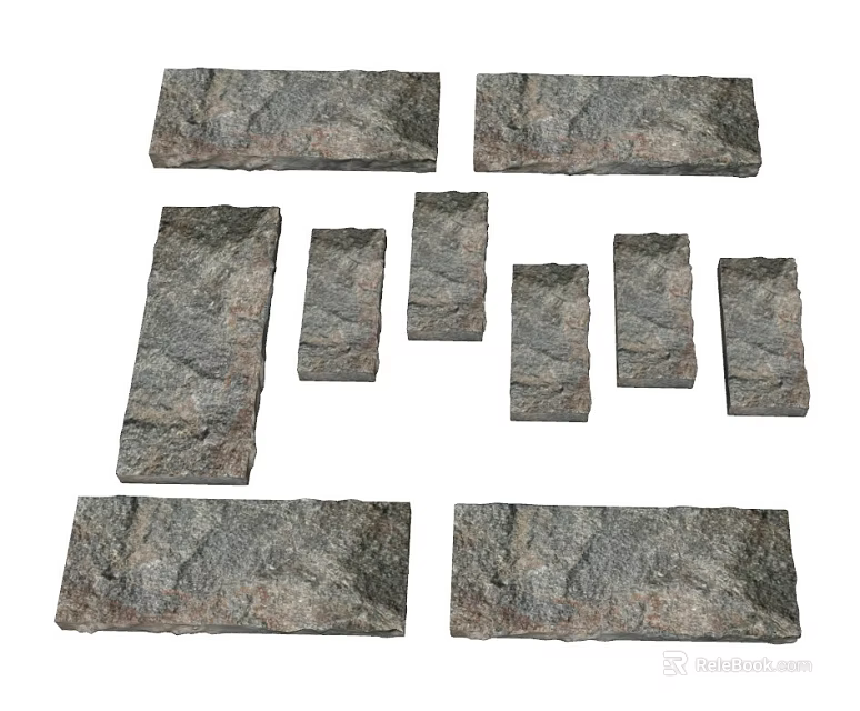 Natural Stone Wood Slabs In Various Sizes For Interior Decoration Projects 3d model 