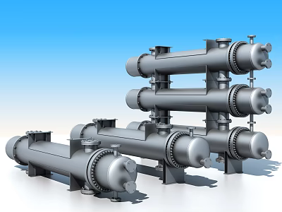 modern heat exchanger 3d model modern heat exchanger 3d model