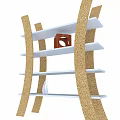 Modern Wooden Bookcase With Open White Shelves And Decorative Elements Design