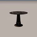 Stylish Modern Round Dining Table With Marble Top And Metal Base Design