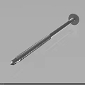 High Quality Metal Screw Hardware Tool With Threaded Shank And Flat Head 3d model