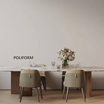 Modern table combination 3d model