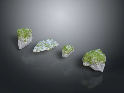 Natural Wood And Stone Decorative Pieces With Natural Texture For Home Design Projects 3d model