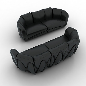 modern double sofa 3d model