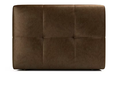 Brown Tufted Ottoman With Square Stitched Panels For Modern Living Space 3d model