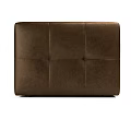 Brown Tufted Ottoman With Square Stitched Panels For Modern Living Space 3d model
