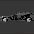 Luxury Gray Sports Car With Streamlined Body Two Door Design And Alloy Wheels