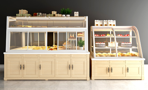 Modern Container Bread Cake Cabinet Display Cabinet Combination 3d model