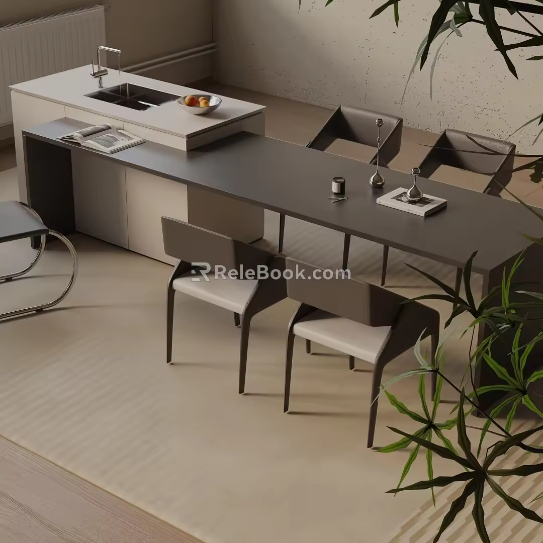 Modern table combination 3d model