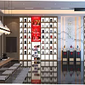 Liquor and Tobacco Store Interior With Shelves Displaying Wines Spirits and Products