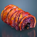 Juicy Layered Roasted Meat Roll With Crispy Glazed Surface And Tender Interior
