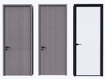 Modern single door 3d model