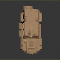 Military Armored Vehicle With Roof Mounted Weapon System External Antennas And Heavy Duty Tires
