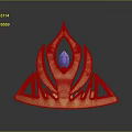Golden Crown Fashion Accessory With Blue Gemstone And Flame Shaped Design