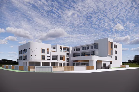 School Building Kindergarten Building 3d model