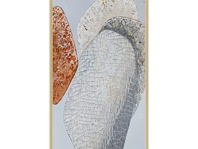 Modern Abstract Picture Frame With Colorful Textured Artwork And Decorative Design 3d model
