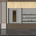 Luxury Modern Real Estate Sales Office Interior Featuring Marble Sand Table And Elegant Ambient Lighting