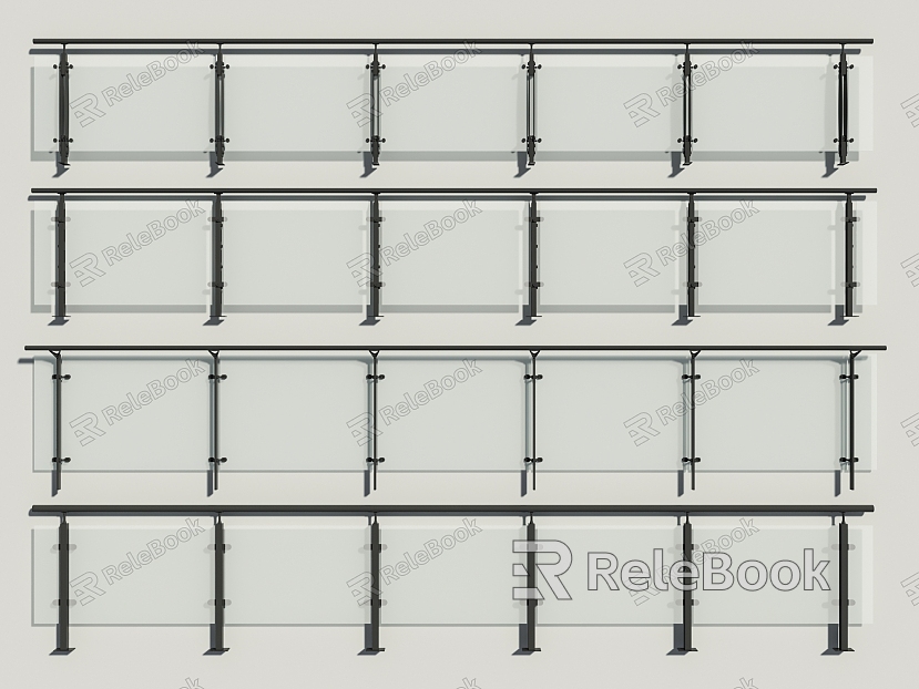 Glass guardrail model