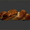 Golden Braided Bread Freshly Baked With Sesame Seeds And Delicious Fluffy Texture