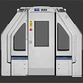 White Industrial Equipment Machine With Transparent Windows And Control Panel