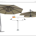 Various Outdoor Sunshade Umbrella Designs With Metal Frames For Patio Use