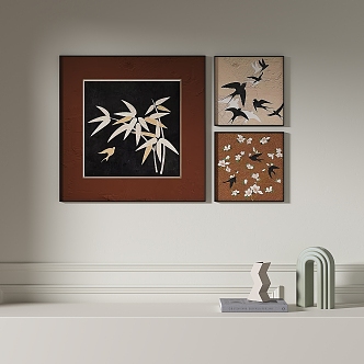 Simple retro decorative painting 3d model