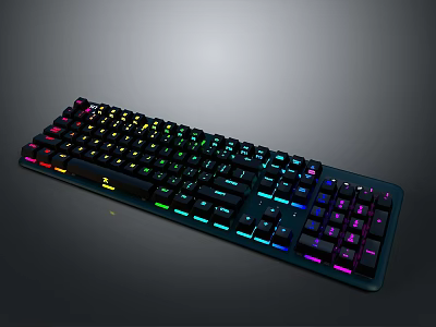 RGB Backlit Mechanical Gaming Keyboard With Customizable LED Lights And Ergonomic Design 3d model