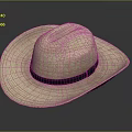 Classic Woven Straw Hat With Natural Color And Black Band Design