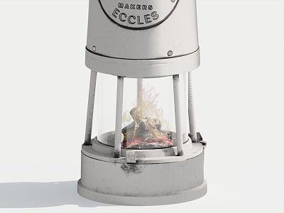 industrial fireplace electronic flame fireplace firewood round 3d model