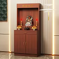 Wooden Wine Cabinet With Double Doors And Ambient Lighting