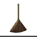 Natural Fiber Broom With Wooden Handle For Effective Household Cleaning