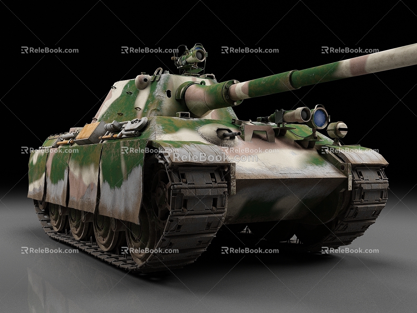 Leopard Tank German Tank Heavy Tank World War II Tank Vintage Tank 3d model