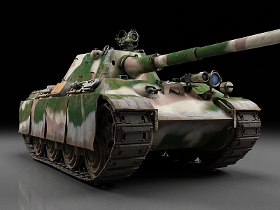 Leopard Tank German Tank Heavy Tank World War II Tank Vintage Tank 3d model