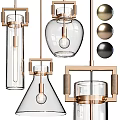 Modern Elegant Pendant Lights With Glass Shades And Metal Frames For Home Decor
