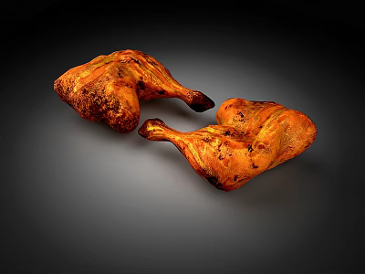 Delicious Roasted Chicken Drumsticks With Golden Brown Crispy Skin And Juicy Meat 3d model