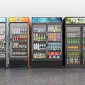 Modern Freezer Refrigerator Cabinet Cold Drink Cabinet Display Cabinet Container Beverage 3d model
