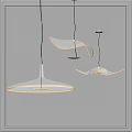 Modern chandelier acrylic chandelier combination 3d model