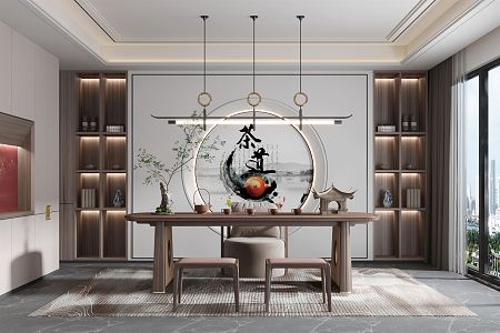 New Chinese Tea Room 3d model