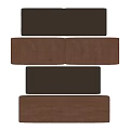 Modern Upholstered Seat Cushions In Light Gray And Brown Design