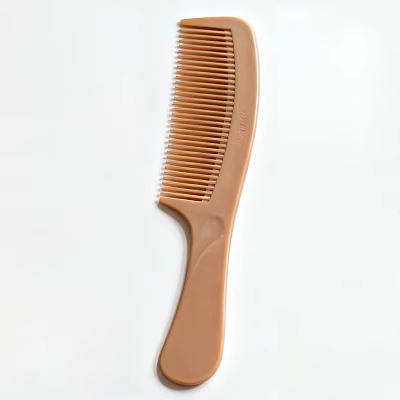 Brown Plastic Comb With Fine Teeth And Smooth Handle For Hair Care 3d model