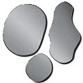 Modern Decorative Mirrors With Irregular Shapes For Home Interior Design 3d model