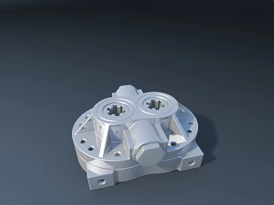 Stainless Steel Mechanical Bracket With Two Holes And Screw Holes Smooth Surface 3d model