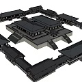 Chinese Ancient Architecture Han Dynasty Palace Qin and Han Architecture 3d model