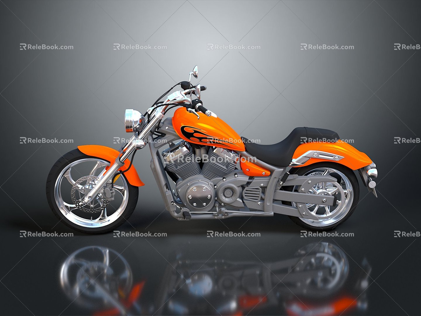 Motorcycle Two-wheeled Motorcycle Cross-country Motorcycle Road Race Motorcycle Motor Vehicle Transport 3d model