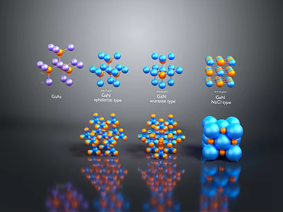 Molecular Structure Models of Gas Liquid Solid States Including Methane Water Carbon Dioxide and Ice 3d model