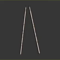 Two Long Traditional Wooden Musical Equipment Instruments With Holes Design