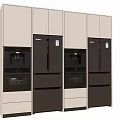 Built in Refrigerators And Freezers Modern Black And White Kitchen Cabinet Integration Design